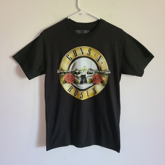 Guns N Roses Classic Logo Black T Shirt Small Tee Unisex - Picture 1 of 8